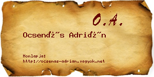 Ocsenás Adrián névjegykártya